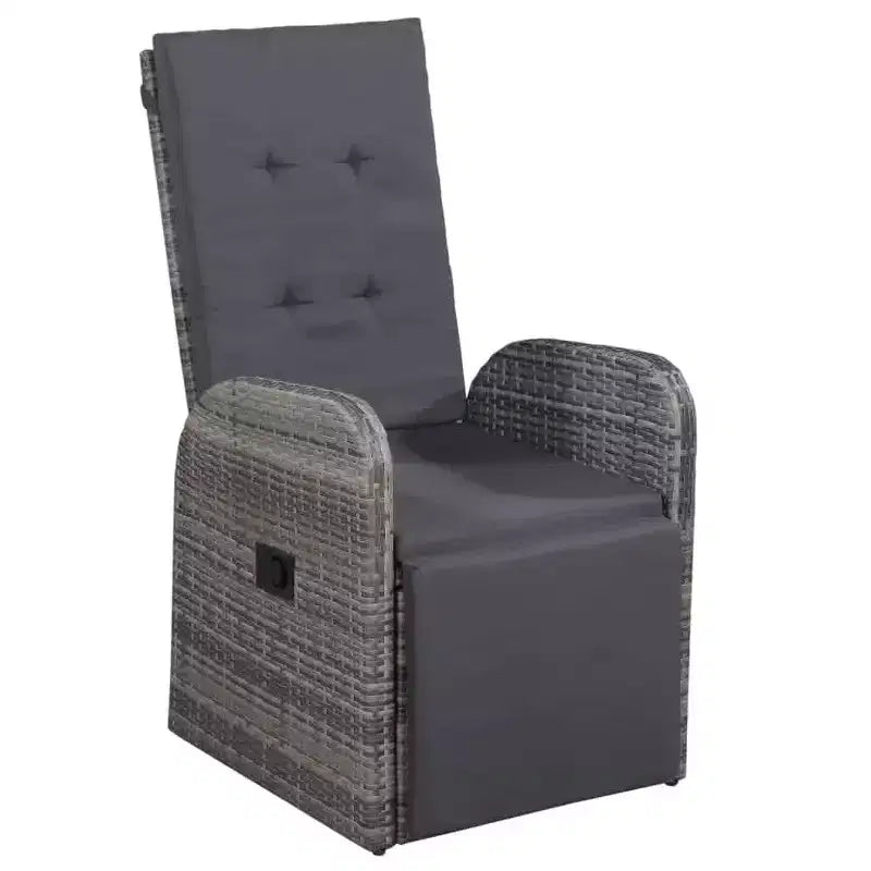 vidaXL Ensemble bistro Gris, Gris foncé