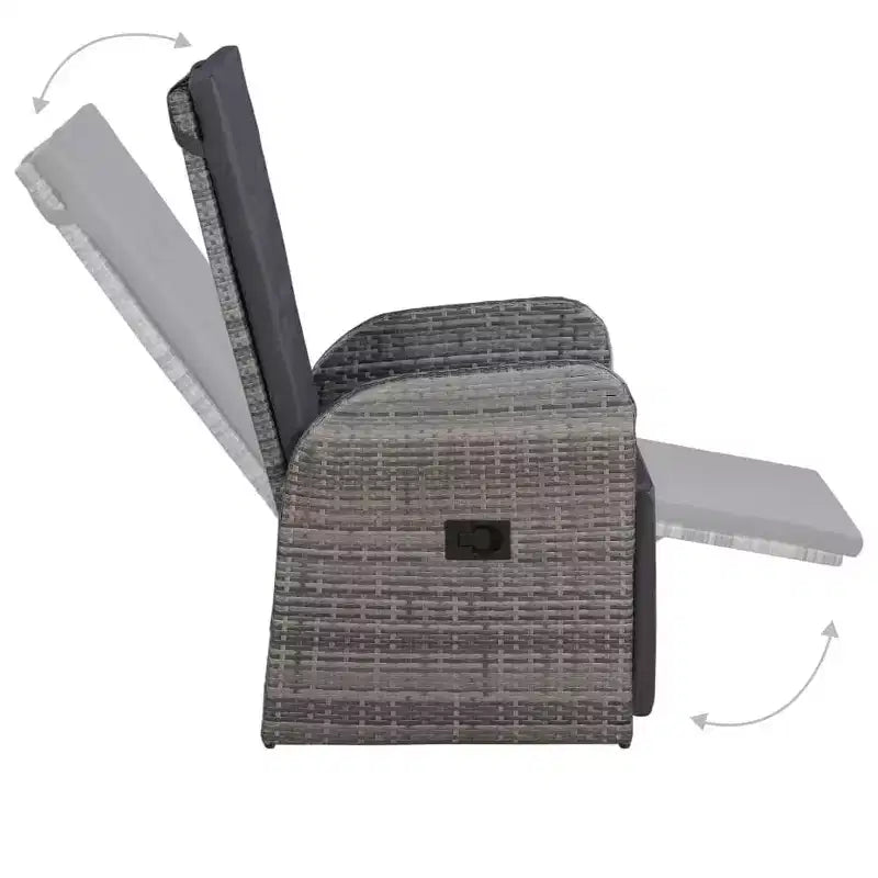 vidaXL Ensemble bistro Gris, Gris foncé