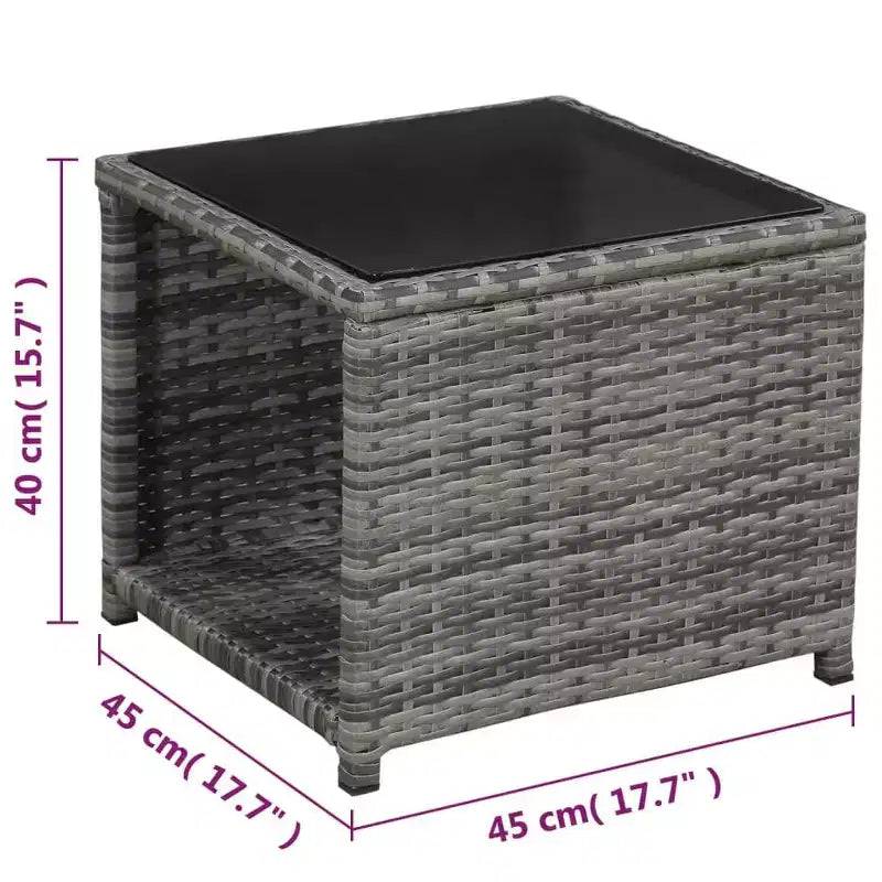 vidaXL Ensemble bistro Gris, Gris foncé