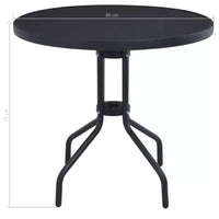 vidaXL Ensemble de Mobilier de Jardin Aluminium et Textilène Noir 5 Pièces