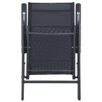 vidaXL Ensemble de Mobilier de Jardin Aluminium et Textilène Noir 5 Pièces