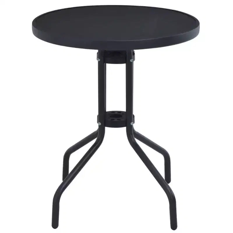 vidaXL Ensemble de Mobilier de Jardin Aluminium et Textilène Noir 5 Pièces