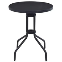 vidaXL Ensemble de Mobilier de Jardin Aluminium et Textilène Noir 5 Pièces