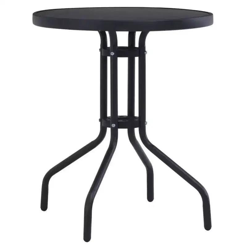 vidaXL Ensemble de Mobilier de Jardin Aluminium et Textilène Noir 5 Pièces