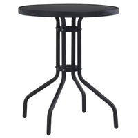 vidaXL Ensemble de Mobilier de Jardin Aluminium et Textilène Noir 5 Pièces