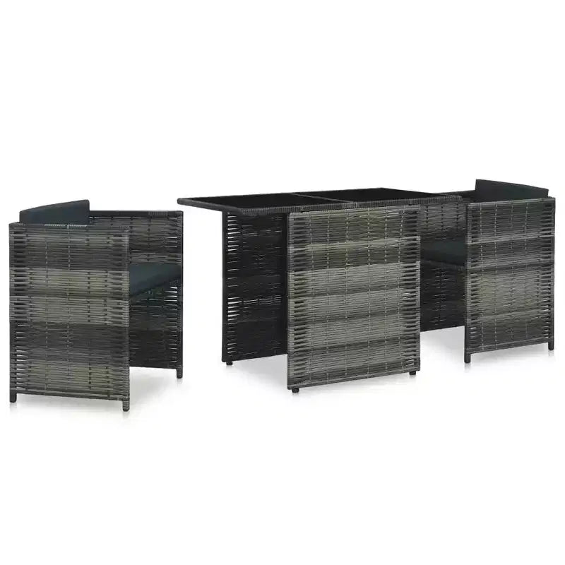 vidaXL Salon de jardin Gris et anthracite