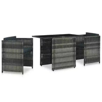 vidaXL Salon de jardin Gris et anthracite