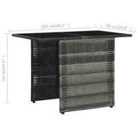 vidaXL Salon de jardin Gris et anthracite