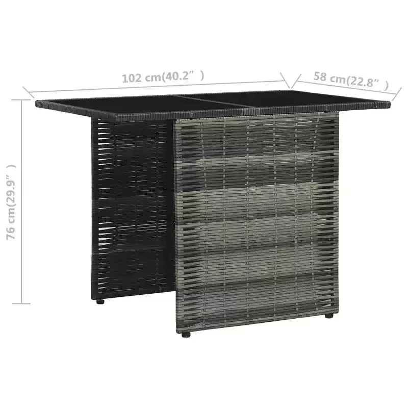vidaXL Salon de jardin Gris et anthracite