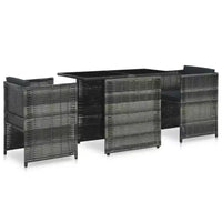 vidaXL Salon de jardin Gris et anthracite