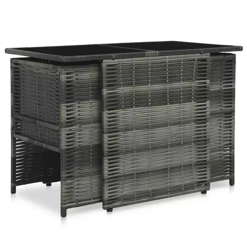 vidaXL Salon de jardin Gris et anthracite