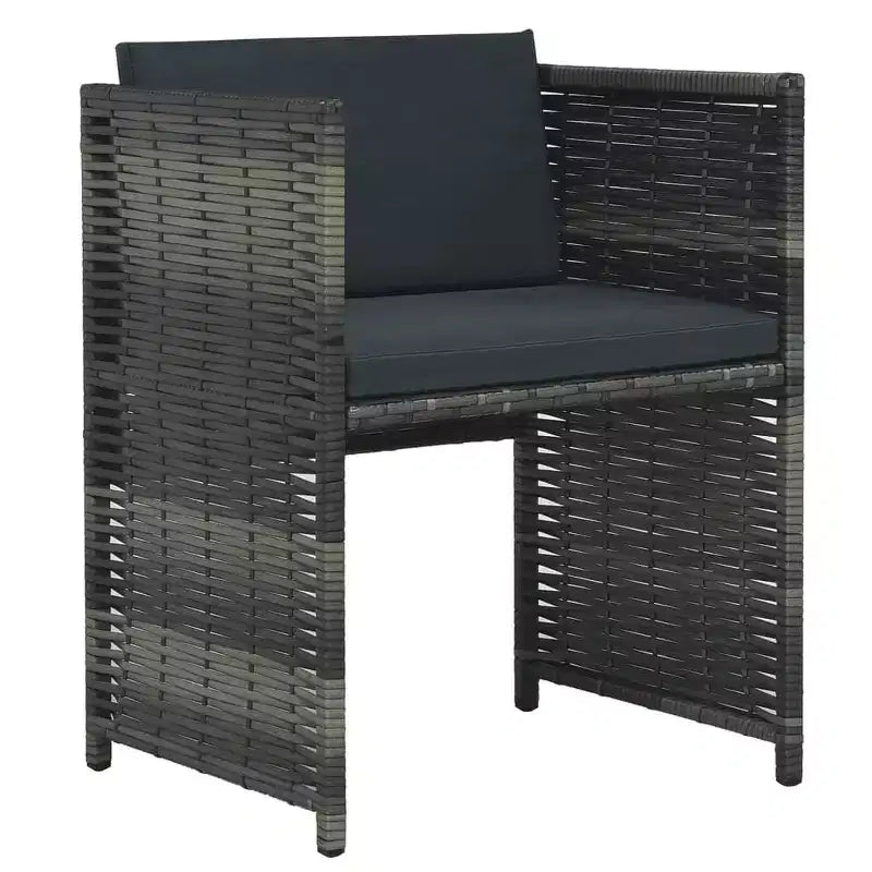 vidaXL Salon de jardin Gris et anthracite