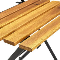vidaXL Table et chaise bistro Marron et noir Bois d'acacia massif Moyen