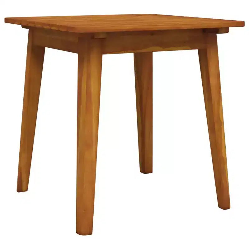 vidaXL Ensemble bistro d'extérieur 3 pièces - mobilier de terrasse en bois d'acacia massif - chaises à lattes classiques avec table carrée - ensemble lounge de jardin marron