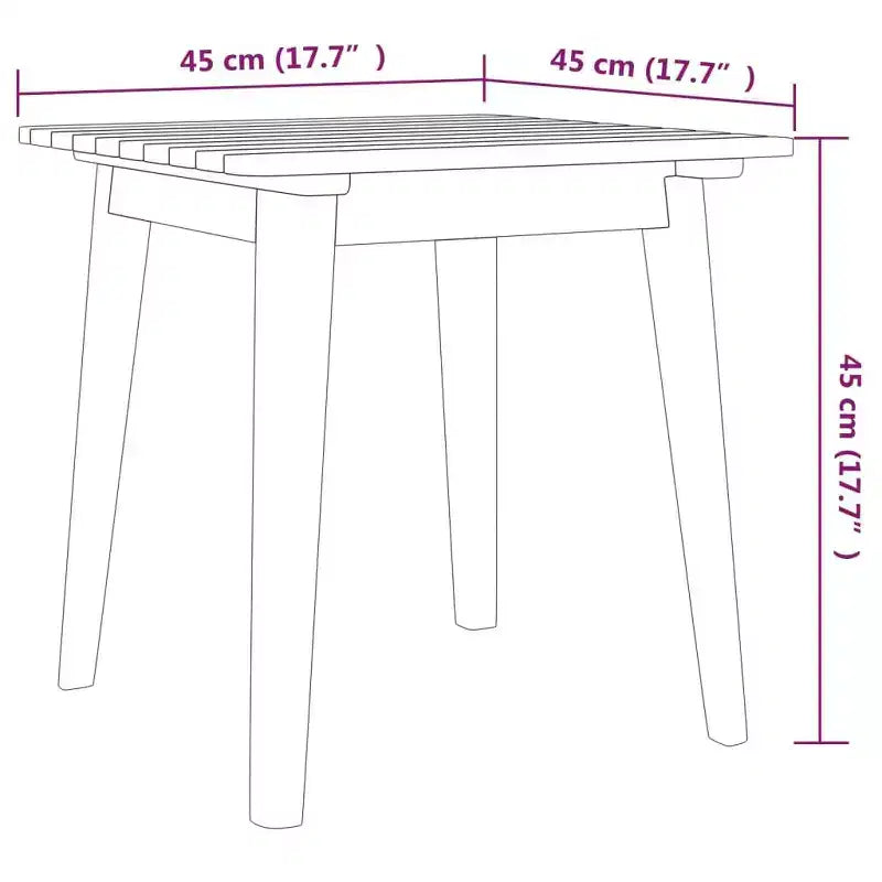 vidaXL Ensemble bistro d'extérieur 3 pièces - mobilier de terrasse en bois d'acacia massif - chaises à lattes classiques avec table carrée - ensemble lounge de jardin marron