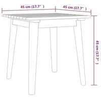 vidaXL Ensemble bistro d'extérieur 3 pièces - mobilier de terrasse en bois d'acacia massif - chaises à lattes classiques avec table carrée - ensemble lounge de jardin marron