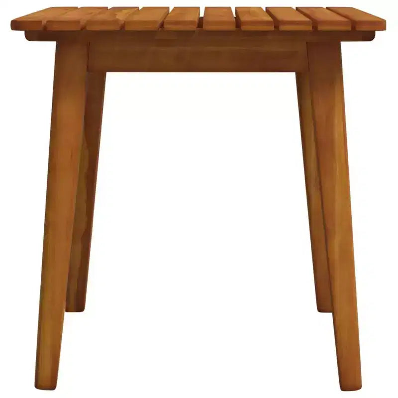 vidaXL Ensemble bistro d'extérieur 3 pièces - mobilier de terrasse en bois d'acacia massif - chaises à lattes classiques avec table carrée - ensemble lounge de jardin marron
