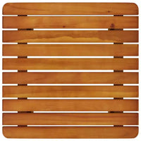 vidaXL Ensemble bistro d'extérieur 3 pièces - mobilier de terrasse en bois d'acacia massif - chaises à lattes classiques avec table carrée - ensemble lounge de jardin marron