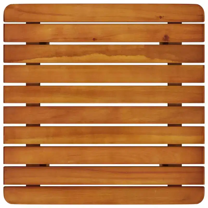 vidaXL Ensemble bistro d'extérieur 3 pièces - mobilier de terrasse en bois d'acacia massif - chaises à lattes classiques avec table carrée - ensemble lounge de jardin marron