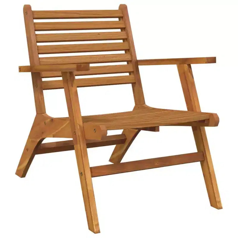 vidaXL Ensemble bistro d'extérieur 3 pièces - mobilier de terrasse en bois d'acacia massif - chaises à lattes classiques avec table carrée - ensemble lounge de jardin marron