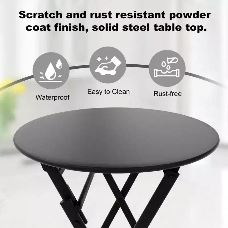 Ensemble de Bistro de Jardin 3 Pièces Table Pliante et 2 Chaises Meubles d'Extérieur avec Cadre Premium Gain de Place Résistant aux Intempéries pour Bistro Balcon