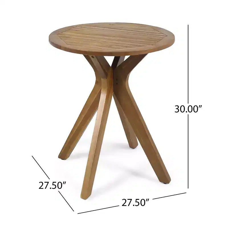 GDFStudio Specter Ensemble de Bistro 3 pièces d'extérieur en Bois d'Acacia et Corde