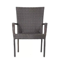GDFStudio Nyanza Ensemble bistrot 3 pièces en osier d'extérieur avec trou pour parasol
