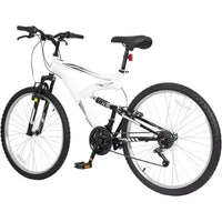 hykolity Vélo Tout Terrain VTT 26 pouces Vélo d'extérieur Cyclisme 18 Vitesses Vélos de Sport Piste Hors Route Suspension Intégrale pour Homme Adulte Unisexe Blanc