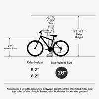 hykolity Vélo Tout Terrain VTT 26 pouces Vélo d'extérieur Cyclisme 18 Vitesses Vélos de Sport Piste Hors Route Suspension Intégrale pour Homme Adulte Unisexe Blanc
