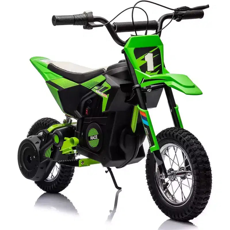 Moto électrique tout-terrain 24 V pour enfants Moteur 250 W Pneus gonflables Suspension métallique Vitesse max. 22 km/h Charge 63 kg pour les 6 ans et plus Jouet à piloter