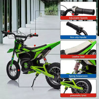 Moto électrique tout-terrain 24 V pour enfants Moteur 250 W Pneus gonflables Suspension métallique Vitesse max. 22 km/h Charge 63 kg pour les 6 ans et plus Jouet à piloter