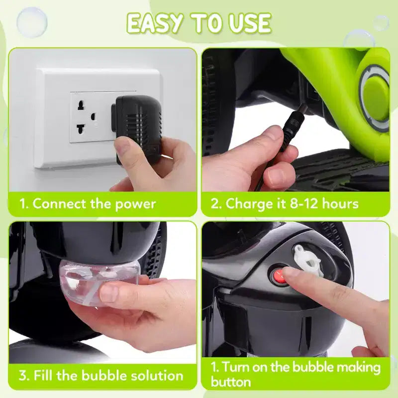 Moto électrique 6V pour enfants avec lumières LED et musique, pédale, marche avant/arrière, supporte jusqu'à 30 kg, pour les 3 ans et plus (solution à bulles non incluse)