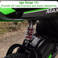 Mini-moto électrique tout-terrain 24V pour enfants, moteur 350W, 3 vitesses (8-23 km/h), suspension hydraulique, capacité de 61 kg pour les 8-12 ans, autonomie de 90 min