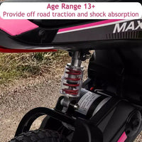 Mini-moto électrique tout-terrain 24V pour enfants, moteur 350W, 3 vitesses (8-23 km/h), suspension hydraulique, capacité de 61 kg pour les 8-12 ans, autonomie de 90 min