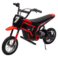 Mini-moto électrique tout-terrain 24V pour enfants, moteur 350W, 3 vitesses (8-23 km/h), suspension hydraulique, capacité de 61 kg pour les 8-12 ans, autonomie de 90 min