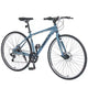 Vélo tout terrain hybride NAYSAYE 7 vitesses à cadre en aluminium, double frein à disque, pour adultes et enfants, 64,57*25,19*37,79