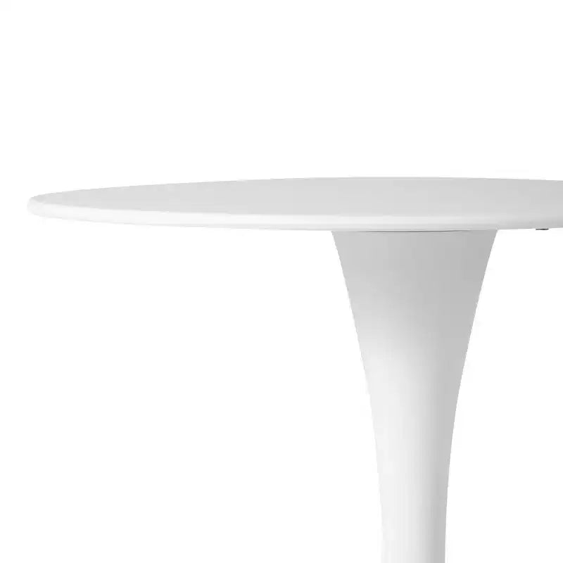 WestinTrends Playa Ensemble de table de bistrot ronde 3 pièces en métal et chaises de salle à manger empilables en résine pour patio