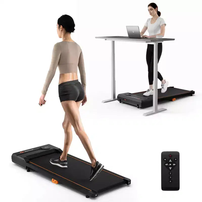 Tapis de course Costway 2,5 CV sous le bureau avec télécommande, écran LED et 12 programmes prédéfinis