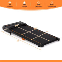 Tapis de course Costway 2,5 CV sous le bureau avec télécommande, écran LED et 12 programmes prédéfinis