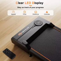 Tapis de course Costway 2,5 CV sous le bureau avec télécommande, écran LED et 12 programmes prédéfinis