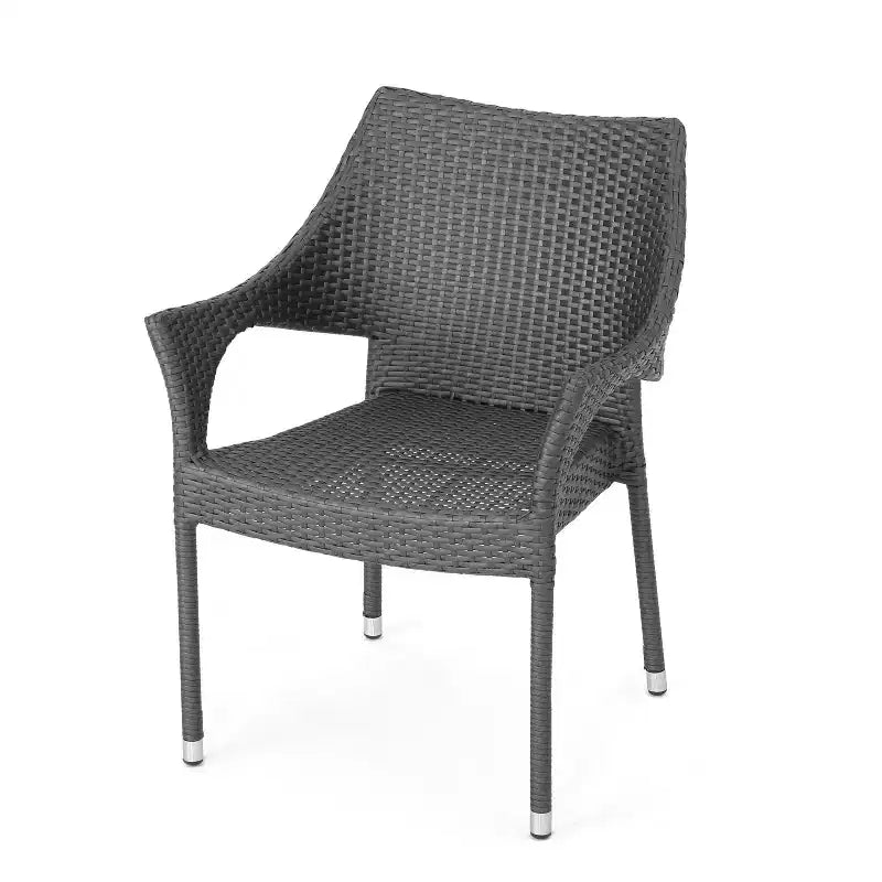 GDFStudio Lurline Ensemble bistro 3 pièces d'extérieur en bois d'acacia et résine tressée