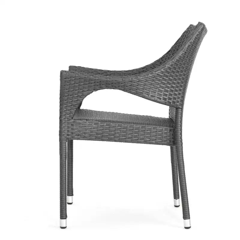 GDFStudio Lurline Ensemble bistro 3 pièces d'extérieur en bois d'acacia et résine tressée