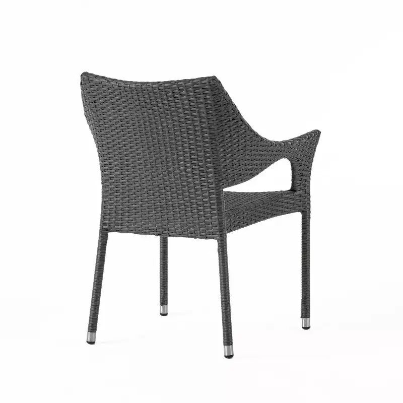 GDFStudio Lurline Ensemble bistro 3 pièces d'extérieur en bois d'acacia et résine tressée