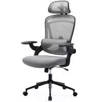 Chaise de bureau Bestier avec support lombaire et appui-tête réglables, chaise d'ordinateur en maille confortable avec accoudoirs relevables souples, chaise de jeu à hauteur réglable
