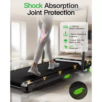 Tapis de course Akluer 2-en-1 avec inclinaison, tapis de course sous le bureau de 2,5 CV avec télécommande, tapis de course compact et pliable pour le bureau à domicile avec écran LED