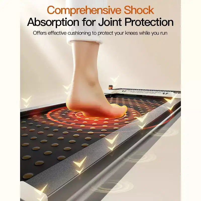 Tapis de marche Akluer avec inclinaison, tapis roulant 2-en-1 sous le bureau et masseur de pieds, tapis roulant silencieux de 2,5 CV avec accoudoir, télécommande d'affichage LED pour bureau à domicile