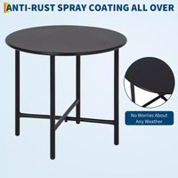 GustoWave Ensemble Bistro de Jardin 3 Pièces avec Table d'Appoint et 2 Chaises pour Balcon, Terrasse, Jardin, Noir