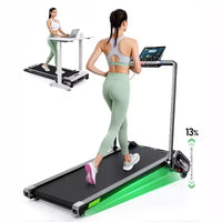 Tapis de marche pliable Akluer avec inclinaison automatique de 13 %, tapis roulant de bureau 2,5 CV avec guidon et télécommande, écran LED pour la course à pied à la maison ou au bureau