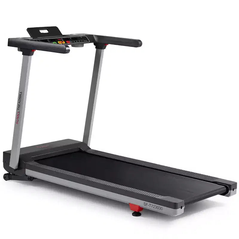 Tapis de course pliable intelligent Sunny Health & Fitness avec 15 niveaux d'inclinaison automatique, tapis de course large de 50 cm et connectivité Bluetooth via l'application SunnyFit