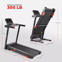 Sunny Health & Fitness Active 300 Tapis roulant intelligent avec Wi-Fi, inclinaison manuelle 3 niveaux, amortissement des chocs et connectivité App SunnyFit